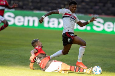 Rio, Brezilya - 25 Temmuz 2021: Maracana Stadyumu 'nda oynanan Brezilya Şampiyonası' nda (serie A) Flamengo 5 - 1 Sao Paulo maçında Arboleda oyuncusu
