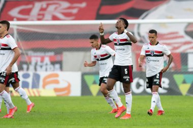 Rio, Brezilya - 25 Temmuz 2021: Maracana Stadyumu 'nda oynanan Brezilya Şampiyonası' nda (serie A) Flamengo 5 - 1 Sao Paulo maçında Arboleda oyuncusu