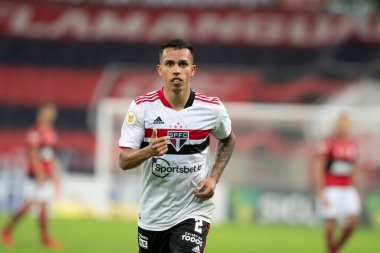 Rio, Brezilya - 25 Temmuz 2021: Maracana Stadyumu 'nda oynanan Brezilya Şampiyonası' nda (serie A) Flamengo 5 'e karşı 1 Sao Paulo arasındaki maçta Igor oyuncusu