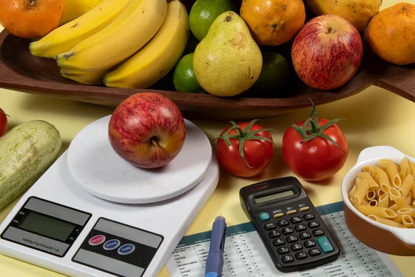 Steuerung Von Diabetes Kohlenhydratzählung Zur Insulinbehandlung Idee Konzept Und Geschichte — Stockfoto