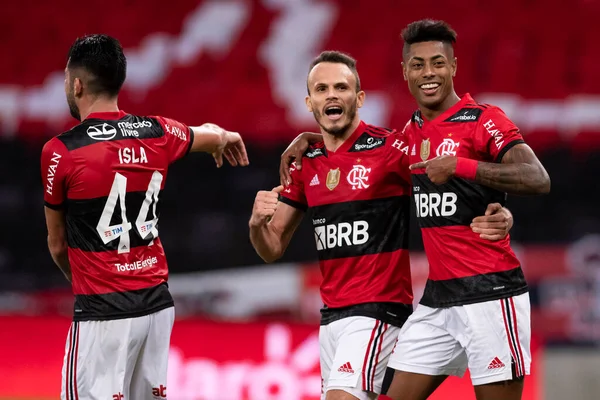 Rio Brasil Julho 2021 Bruno Henrique René Jogam Entre Flamengo — Fotografia de Stock