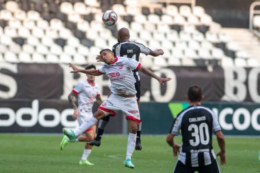 Rio, Brezilya - Eylül 18, 2021: Botafogo 3 'e karşı 1 Nautico arasındaki maçta Chay oyuncusu Nilton Santos Stadyumu' nda düzenlenen Brezilya Şampiyonası 'nın 24.