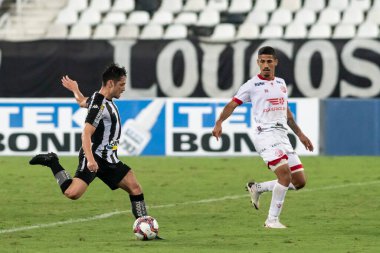 Rio, Brezilya - Eylül 18, 2021: Botafogo 3 'e karşı 1 Nautico arasındaki maçta Nilton Santos Stadyumu' nda oynanan Brezilya Şampiyonası 'nın (B serisi) 24.
