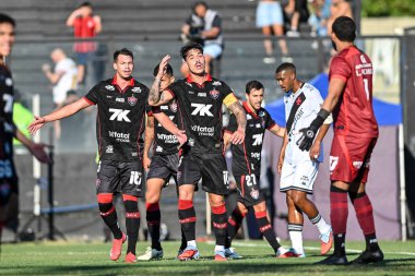 Rio, Brezilya - Ekim 2025: Lucas Halter Sao Januario Stadyumu 'nda oynanan Vasco x Vitoria maçında Brezilya Şampiyonası' nın 27.