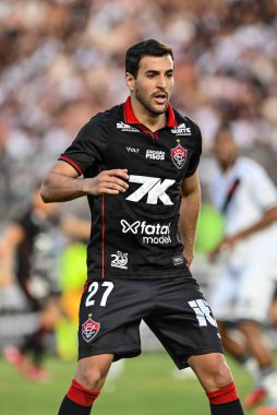 Rio, Brezilya - Ekim 05, 2025: Raul Caceres Sao Januario Stadyumu 'nda oynanan Vasco x Vitoria maçında Brezilya Şampiyonası' nın 27.