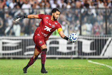 Rio, Brezilya - Ekim 2025: Lucas Arcanjo oyuncusu Vasco x Vitoria ile Sao Januario Stadyumu 'nda oynanan maçta Brezilya Şampiyonası' nın 27.