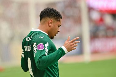 Rio, Brezilya - 19 Ekim 2025: Flamengo 3 x 2 Palmeiras arasındaki maçta Maracana Stadyumu 'nda düzenlenen Brezilya Şampiyonası' nın 29.