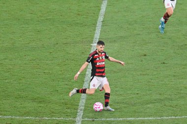Rio, Brezilya - 19 Ekim 2025: Maracana Stadyumu 'ndaki Brezilya Şampiyonası' nda oynanan Flamengo 3 x 2 Palmeiras maçında Jorginho oyuncusu