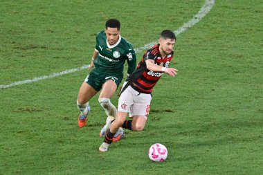 Rio, Brezilya - 19 Ekim 2025: Maracana Stadyumu 'ndaki Brezilya Şampiyonası' nda oynanan Flamengo 3 x 2 Palmeiras maçında Jorginho oyuncusu