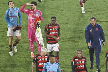 Rio, Brezilya - 19 Ekim 2025: Everton Araujo oyuncusu Flamengo 3 x 2 Palmeiras arasında oynanan maçta Maracana Stadyumu 'nda oynanan 29.