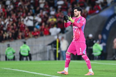 Rio, Brezilya - 09 Kasım 2025: Maracana Stadyumu 'nda oynanan Flamengo 3 x 2 Santos maçında Rossi oyuncusu