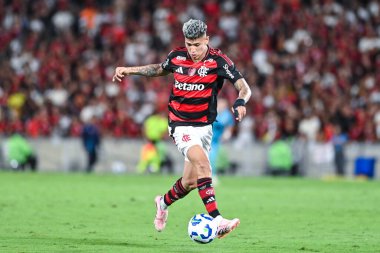 Rio, Brezilya - 09 Kasım 2025: Flamengo 3 x 2 Santos arasında oynanan maçta Maracana Stadyumu 'nda oynanan Brezilya Şampiyonası' nın 33. turunda Carrascal oyuncusu