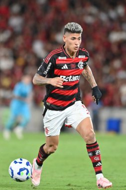 Rio, Brezilya - 09 Kasım 2025: Flamengo 3 x 2 Santos arasında oynanan maçta Maracana Stadyumu 'nda oynanan Brezilya Şampiyonası' nın 33. turunda Carrascal oyuncusu