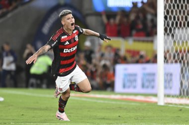 Rio, Brezilya - 09 Kasım 2025: Flamengo 3 x 2 Santos arasında oynanan maçta Maracana Stadyumu 'nda oynanan Brezilya Şampiyonası' nın 33. turunda Carrascal oyuncusu