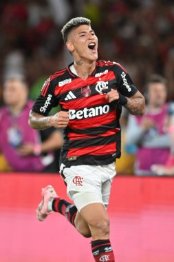 Rio, Brezilya - 09 Kasım 2025: Flamengo 3 x 2 Santos arasında oynanan maçta Maracana Stadyumu 'nda oynanan Brezilya Şampiyonası' nın 33. turunda Carrascal oyuncusu