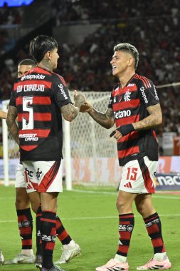 Rio, Brezilya - 09 Kasım 2025: Flamengo 3 x 2 Santos arasında oynanan maçta Maracana Stadyumu 'nda oynanan Brezilya Şampiyonası' nın 33. turunda Carrascal oyuncusu