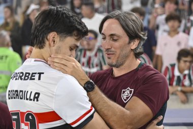 Rio, Brezilya - 27 Kasım 2025: Luis Zubeldia koçu Fluminense 6 x 0 Sao Paulo arasında oynanan maçta Maracana Stadyumu 'nda oynanan 36.