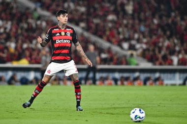 Rio, Brezilya - 03 Aralık 2025: Flamengo x Ceara ile Maracana Stadyumu 'nda oynanan maçta Erick Pulgar oyuncusu