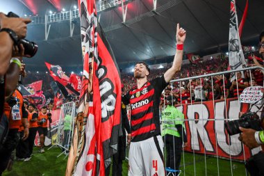 Rio, Brezilya - 03 Aralık 2025: Leo Pereira Flamengo x Ceara arasında oynanan maçta Maracana Stadyumu 'nda oynanan 37.