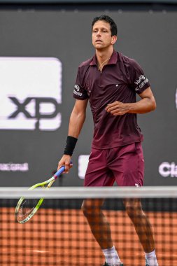 RIO DE JANEIRO, BRAZIL - 18 Şubat 2026: Joao Fonseca ve Marcelo Melo Maximo Gonzalez ve Andres Molteni ile çarşamba günü öğleden sonra Jockey Club Brasileiro 'da oynanan çiftler karşılaşmasında karşı karşıya geldiler.