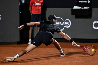 Rio de Janeiro, Brezilya - 19 Şubat 2026: Joao Fonseca Rio Açık 2026 'da Jokey Kulübü Brasileiro' da Guga Kuerten Mahkemesi 'nde eylem halinde.