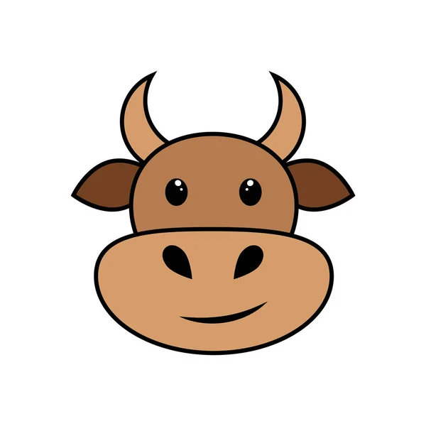 Bull icon isolated on white background. Vector illustration. — Image vectorielle