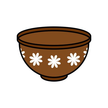 Papatya ile bovling, vektör çizimi beyaz üzerine izole.