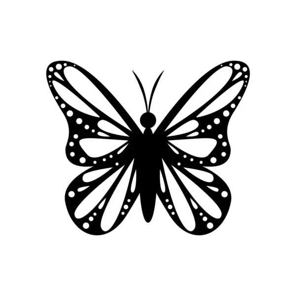 Значок вектора бабочки, выделенный на белом фоне. — стоковый вектор