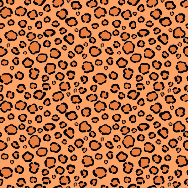 Leopard eller Cheetah hud vektor sömlöst mönster. Utformning av djurtryck. — Stock vektor