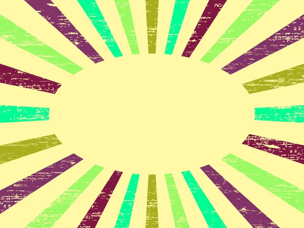 Retro-Hintergrund mit Strahlen oder Streifen in der Mitte. Sunburst Retro Hintergrund. Vektorillustration — Stockvektor