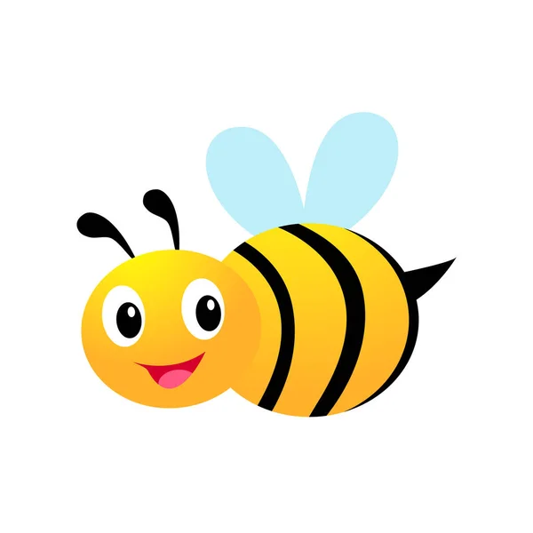 蜜蜂图标孤立在白色背景上.蜂蜜飞蜂。平面样式矢量图解. — 图库矢量图片