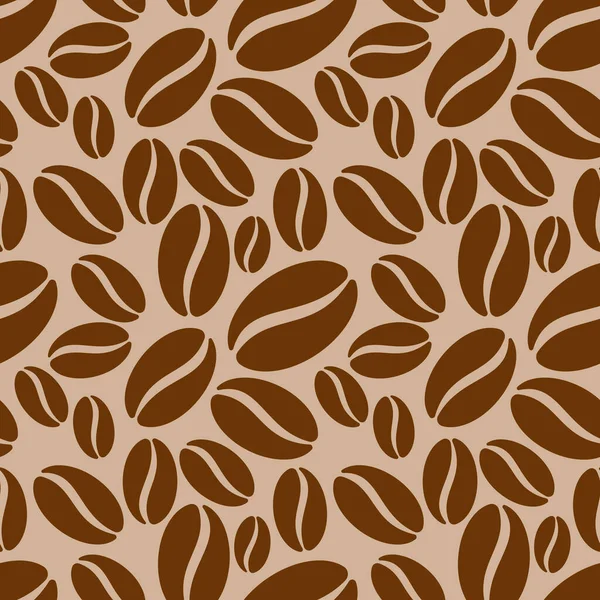 Coffee Beans seamless Pattern. Cute vector background. — Stock Vector