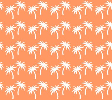 Palmiye ağaçları pürüzsüz desen, hindistan cevizi palmiyesi vektörü pürüzsüz arkaplan.