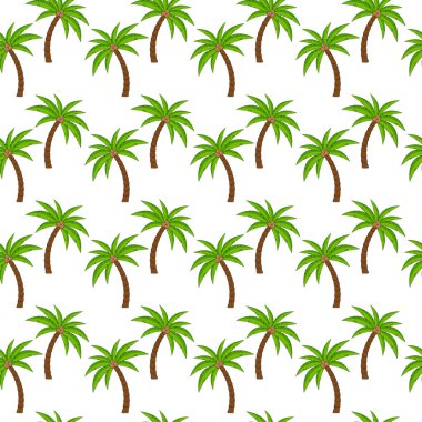Hindistan cevizli palmiye ağaçları, pürüzsüz desenli. Hindistan cevizi palmiyeleri, vektör ile arkaplan.