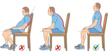 Sitting positions clipart
