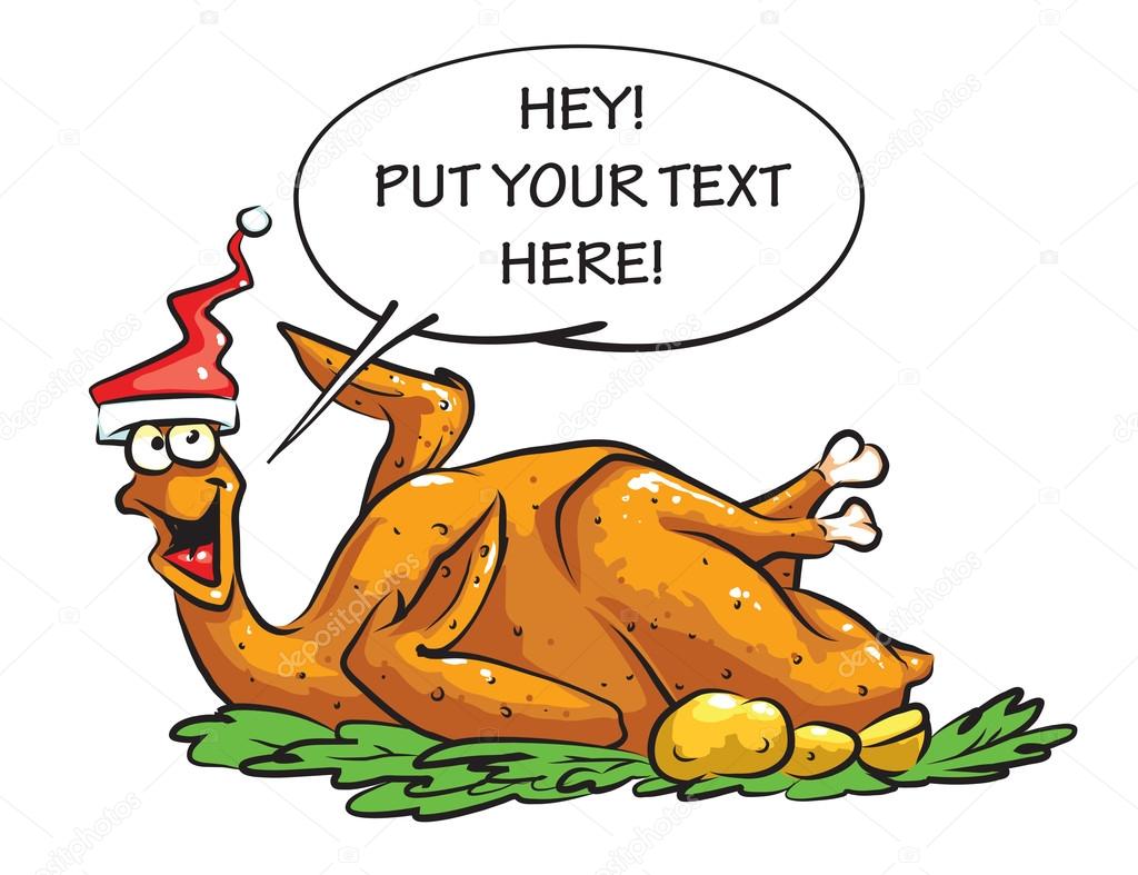 Christmas Roasted Turkey Stock Vector Lukaves 90412786