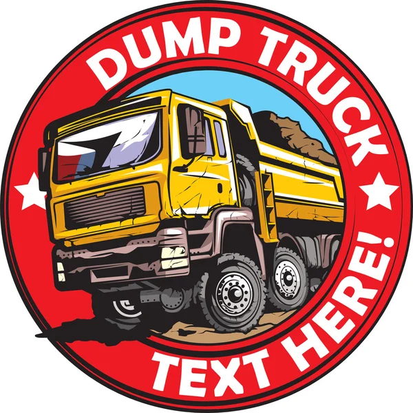 Logo camion benne — Image vectorielle