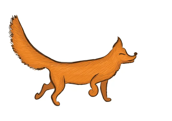 Fox idzie — Wektor stockowy