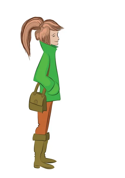 Kız ceket ve çizmeler standları