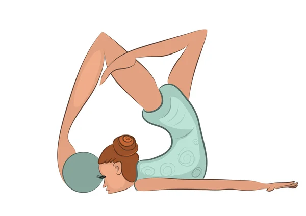 jimnastikçi topu ile