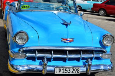 Havana - Küba eski Amerikan arabaları
