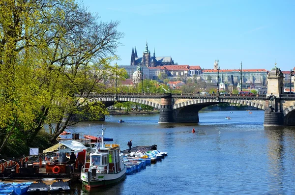 River Vltava and Legion bridge, Prague — Stock Photo, Image