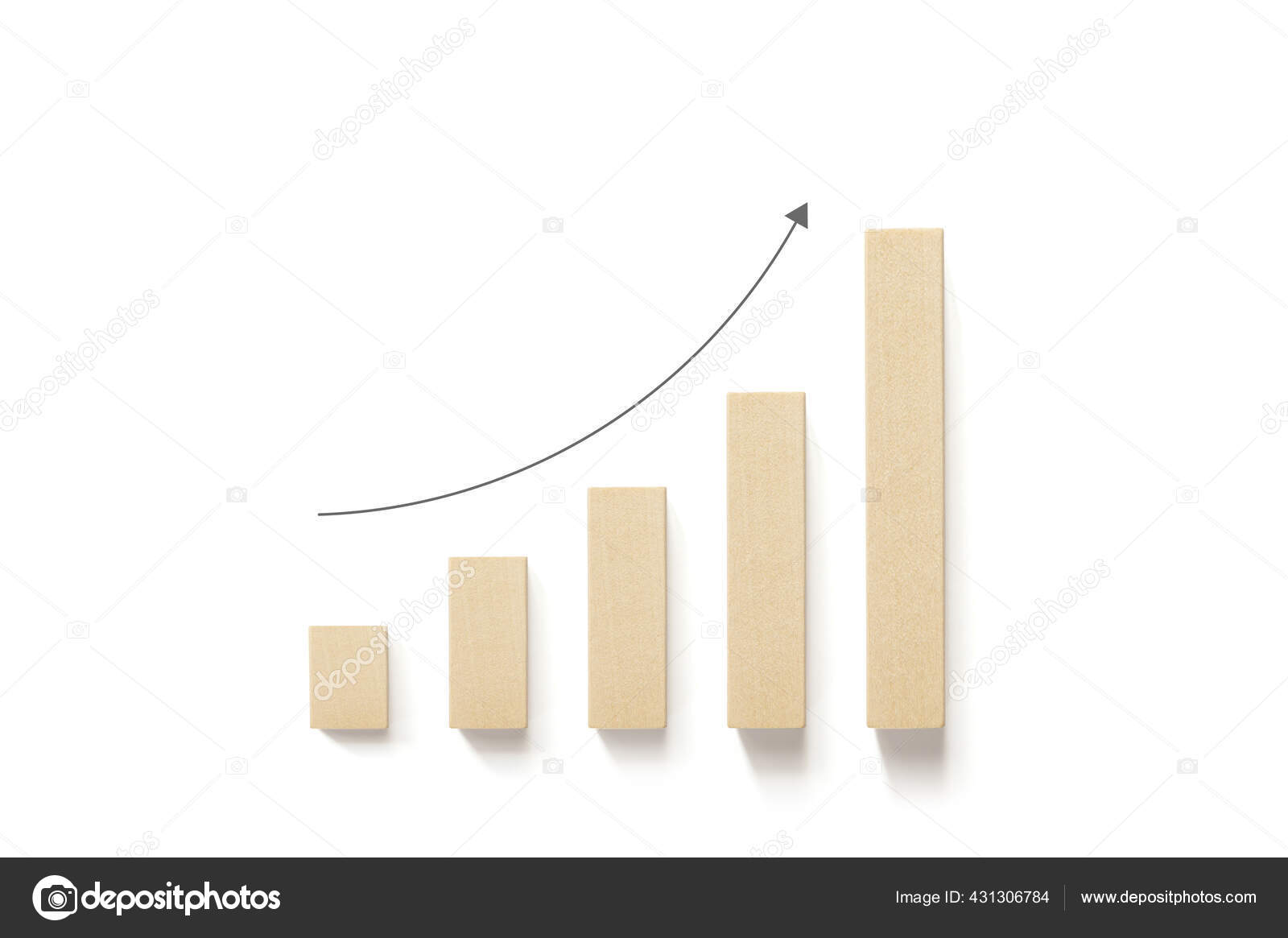 梯形图职业发展路径为企业成长的成功过程概念带箭头向上和复制空间的木块增加——图库图片© marchmeena #431306784