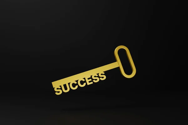 Key Success Factor Concept Key Word Success Material Gold Black — Stock Photo, Image