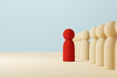 İnsan kaynakları, yetenek yönetimi, işe alım çalışanı başarılı iş dünyası lideri konsepti. 3d illüstrasyon