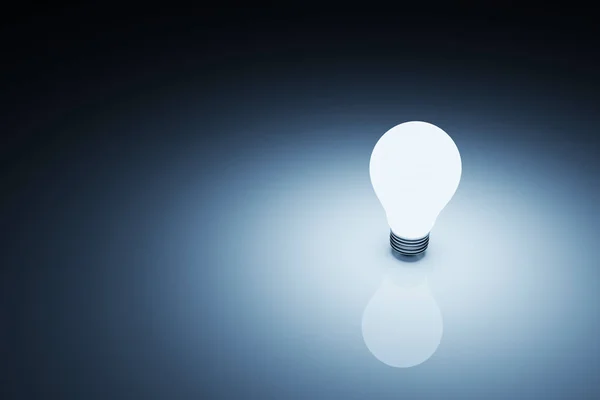 Glödlampa Belysning Ljus Mörkvit Bakgrund Begreppet Kreativ Idé Och Innovation — Stockfoto