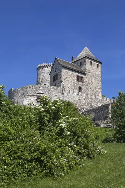 Witham Castle Polonya mavi gökyüzü bir arka plan üzerinde görüntüleyin — Stok fotoğraf