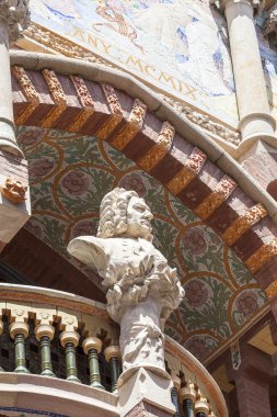 Ayrıntılarını Palau de la Musica Catalana, açık, Barcelona, İspanya