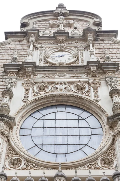 Facade of Santa Maria de Montserrat Abbey, Spain — Stock Photo, Image