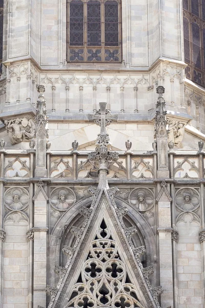 Подробности о кафедральном соборе Барселоны в Готическом квартале, Испания — стоковое фото